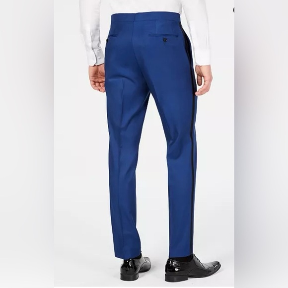 Ryan Seacrest Slim-Fit Stretch Cobalt Blue Tuxedo Set Size 44S, Pants 36Wx30L - Picture 12 of 16